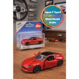 Siku Jaguar F-Type R Kırmızı Metal Diecast Spor Araba Açılır Kapı Koleksiyon Model Oyuncak 7.7 CM