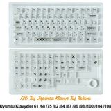 Silabor 136 Tuşlu Keycaps Beyaz Baskılı Karbon Fiber Dokulu 136 Tuşlu Japonca Klavye [kutulu] Tüm Mekanik-Manyetik Klavyeler ile Uyum Sağlamaktadır.