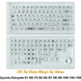 Silabor 136 Tuşlu Keycaps Beyaz Baskılı Karbon Fiber Dokulu 136 Tuşlu Rusça Klavye [kutulu] Tüm Mekanik-Manyetik Klavyeler ile Uyum Sağlamaktadır.
