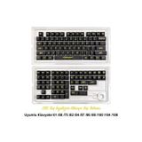 Silabor 136 Tuşlu Keycaps PC Karbon Fiber Dokulu Cyberpunk 136 Tuşlu Klavye (İngilizce Dil Desteği) [Kutulu] Tüm Mekanik-Manyeti