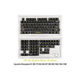 Silabor 136 Tuşlu Keycaps PC Karbon Fiber Dokulu Cyberpunk 136 Tuşlu Klavye (Japonca Dil Desteği) [Kutulu] Tüm Mekanik-Manyetik