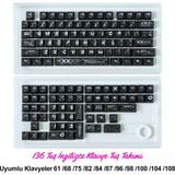 silabor 136 Tuşlu Keycaps Siyah Baskılı Karbon Fiber dokulu 136 tuşlu İngilizce Klavye [Kutulu] Tüm Mekanik-Manyetik Klavyeler ile Uyum Sağlamaktadır.