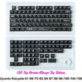 Silabor 136 Tuşlu Keycaps Siyah Baskılı Karbon Fiber Dokulu 136 Tuşlu Korece Klavye [kutulu] Tüm Mekanik-Manyetik Klavyeler ile Uyum Sağlamaktadır.