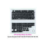 Silabor 136 Tuşlu Keycaps Siyah Baskılı Karbon Fiber Dokulu 136 Tuşlu Rusça Klavye [kutulu] Tüm Mekanik-Manyetik Klavyeler ile Uyum Sağlamaktadır.