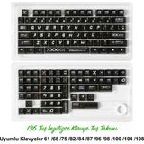 Silabor 136 Tuşlu Keycaps Siyah Baskılı, Şeffaf, 136 Tuşlu Ingilizce Yazı Tipi [kutulu] Tüm Mekanik-Manyetik Klavyeler ile Uyum Sağlamaktadır. - Şeffaf - Siyah