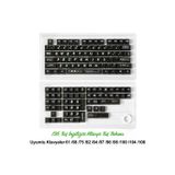 Silabor 136 Tuşlu Keycaps Siyah baskılı, şeffaf, 136 tuşlu İngilizce yazı tipi [Kutulu] Tüm Mekanik-Manyetik Klavyeler ile Uyum