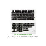 Silabor 136 Tuşlu Keycaps Siyah baskılı, şeffaf, 136 tuşlu Korece yazı tipi [Kutulu] Tüm Mekanik-Manyetik Klavyeler ile Uyum Sağ