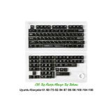 Silabor 136 Tuşlu Keycaps Siyah baskılı, şeffaf, 136 tuşlu Rusça yazı tipi [Kutulu] Tüm Mekanik-Manyetik Klavyeler ile Uyum Sağl
