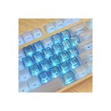 silabor 21 Tuşlu Şeffaf Kırmızı Mekanik Klavye Tuşu Seti | RGB Uyumlu Keycaps Takımı | Dekoratif Işık Geçirgen Keycaps | 1 Set