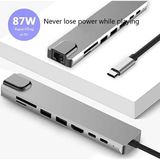 Silabor 4K Çok Fonksiyonlu Adaptör 8'ü 1 Arada: Usb, RJ45 Hd Ethernet, USB 3.0, Kart Okuyucu, Pd, Sd, Tf Özellikleriyle - Yeşil
