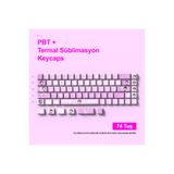 silabor 74 Tuşlu PBT Keycaps Çizgi Film Anime Klavye Tuş Takımı Tüm Mekanik - Manyetik Klavyeler ile Uyumludur.