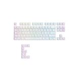 silabor 97 Tuşlu Beyaz Kontur Çizgileri PBT Çift Atışlı Keycaps MX Mekanik Klavyeler için Yan Işık
