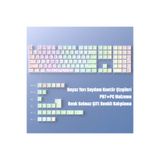silabor Contourline Keycaps 130 Adet Klavye Tuşu Tam Set Çatlak Işıklı Tuş Takımı