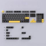 Silabor Gri ve Sarı Mekanik Klavye Tuş Başlıkları Keycaps, Pbt Küçük Komple Set, Çift Renkli - Çok Renkli