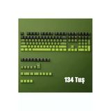 Silabor Matcha Tuş Takımı, Gradyan Keycaps, Arkadan Aydınlatmalı 134 Tuşlu Mekanik Klavye Uyumlu, Pbt.