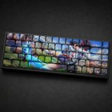 Silabor Özel Lol All-Star Akali 68 Tuş Pbt Cherry Profil Boya Süblimasyon Yan Baskılı Mekanik Klavye Keycaps Seti - Çok Renkli