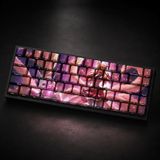Silabor Özel LoL Star Guardian Ahri 68 Tuş PBT Cherry Profil Boya Süblimasyonlu Mekanik Klavye Keycaps Seti