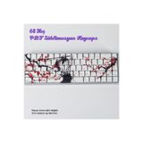 silabor Retro Mürekkep Tarzı PBT Keycaps Süblimasyon Klavye Tuş Takımı Modifikasyonu 68 Tuş Tüm Mekanik-Manyetik Klavyeler ile Uyumludur.