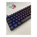 Silabor T60 Siyah Renk Mavi Switch Rgb Mekanik Kablolu Driverli Oyuncu Klavyesi T60 Mini Türkçe Q Klavye