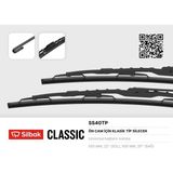 Silbak Hnrlishp Silecek Süpürgesi Telli Tip 550-500 mm Ford Connect, Renault Megane 1, Renault Symbol Yeni Kasa (09/12-) (25 Takim) - Siyah