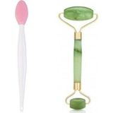 Sildne Siyah Nokta Temizleyici Dudak Peeling Fırçası ve Jade Roller 2li Set