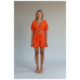 Şile Atelier%100 Pamuklu Müslin Olivia Bluz (Turuncu, S-M)
