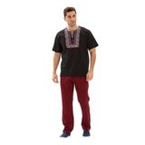 Şile Bezi Cepli Yazlık Erkek Pantolon Bordo Brd