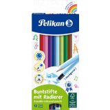Silgili Kuru Boya Kalemi 12Li Kutu