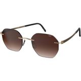 Silhouette 8748 75 7520 Unisex Güneş Gözlüğü - Kahverengi - Altın