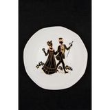 Silhouette Altın Yaldızlı Servis/duvar Tabağı - 27 cm