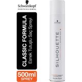 Silhouette Esnek Tutucu Saç Spreyi 500 Ml Beyaz Renkli Klasik Formül ile Güçlü Tutuş