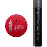 Silhouette Mighty Matte Ultra Güçlü Mat Saç Şekillendirici Wax 100 Ml Süper Tutucu Sprey 500 Ml Mig