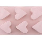 SİLİCOLİFE 6 LI KALP MUFFİN KURABİYE VE KEK KALIBI SOFT PEMBE