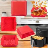 Silicolife Kare Airfryer Pişirme Kabı - Kırmızı