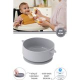 Silicolife Mama Kasesi Düz, Vakum Tabanlı Bebek Çocuk Eğimli Mama Tabağı Gıda Sertifikalı