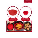 Silicolife Onikiden Airfryer Pişirme Kabı Ve 6’lı Kek Muffin Kalıbı Set- Hava Fritözleriyle Uyumlu
