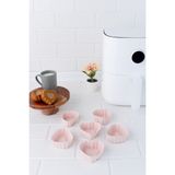 Silicolife Onikiden Airfryer Silikon Kalp Muffin Kek Kalıbı 6’lı- Tüm Hava Fritözleriyle Uyumlu SL11 - Renk - Pembe