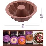 Silicolife Onikiden Airfryer Yanmaz Kek Kalıbı 22 Cm, Hava Fritözleriyle Uyumlu - SL14 - Renk - Kahverengi