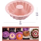 Silicolife Onikiden Airfryer Yanmaz Kek Kalıbı 22 Cm, Hava Fritözleriyle Uyumlu - SL14 - Renk - Pembe