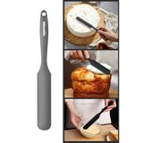 Silicolife Pasta Sıvama Spatulası, Silikon Çikolata Krema Reçel Sıyırma Sıvama Bıçağı Spatulası 25cm Antrasit