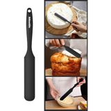 Silicolife Pasta Sıvama Spatulası, Silikon Çikolata Krema Reçel Sıyırma Sıvama Bıçağı Spatulası 25CM Siyah - Renk