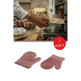 Silicolife Silikon Isıya Dayanıklı Yanmaz Yapışmaz Fırın Eldiveni SL045 KAHVERENGİ