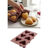Silicolife Silikon Kalp Muffin, Kurabiye ve Pasta Kalıbı SL027 Kahverengi