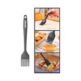Silicolife Yumurta Fırçası, Isıya Dayanıklı Yanmaz Yapışmaz Tek Parça Silikon Fırça 21cm Antrasit