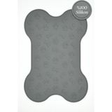Siliconly %100 Silikon Kokusuz Plastik ve Pvc Içermez Köpek Beslenme Paspası Köpek Mama Matı - Gri