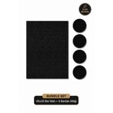 Siliconly 45x30%100 Silikon Bar Matı + 4’lü Bardak Altlığı Seti Kaymaz Premium Bar Servis Matı