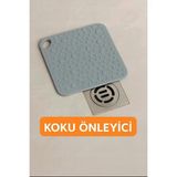 Siliconly Silikon Kötü Koku Önleyici Mat, Banyo Mutfak Lavabo Balkon Gider Kapatıcı Kapak ,böcek Önleyici 12 Cm Gri