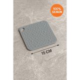 Siliconly Silikon Kötü Koku Önleyici Mat, Banyo Mutfak Lavabo Balkon Gider Kapatıcı Kapak ,böcek Önleyici 15 cm - Gri