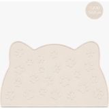 SILICONLY%100 Silikon Kokusuz Plastik ve Pvc Içermez Kedi Beslenme Paspası Kedi Mama Matı Ekru - Çok Renkli