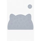 Siliconly%100 Silikon Kokusuz Plastik ve Pvc İçermez Kedi Beslenme Paspası Kedi Mama Matı Gri